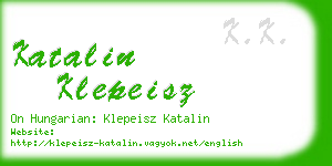 katalin klepeisz business card
